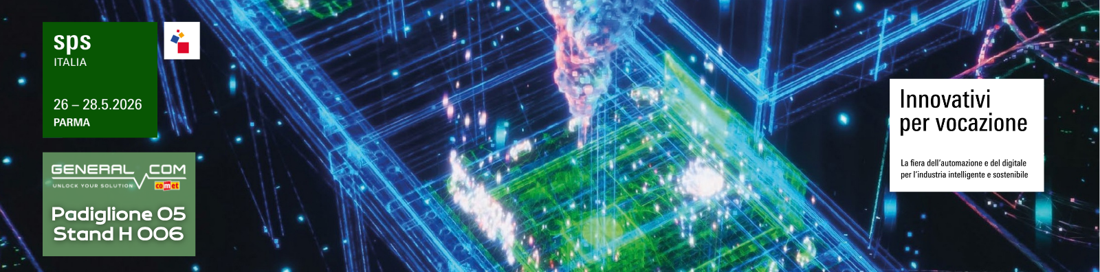 SPS italia 2026 General Com posizione padiglione stand
