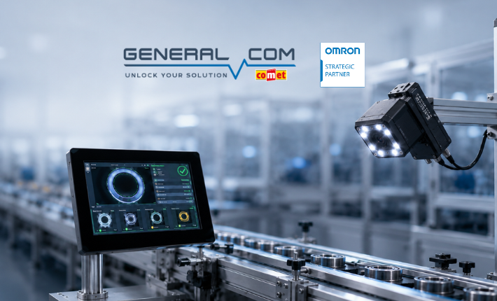 Visione industriale e ispezione automatizzata General Com strategic partner Omron